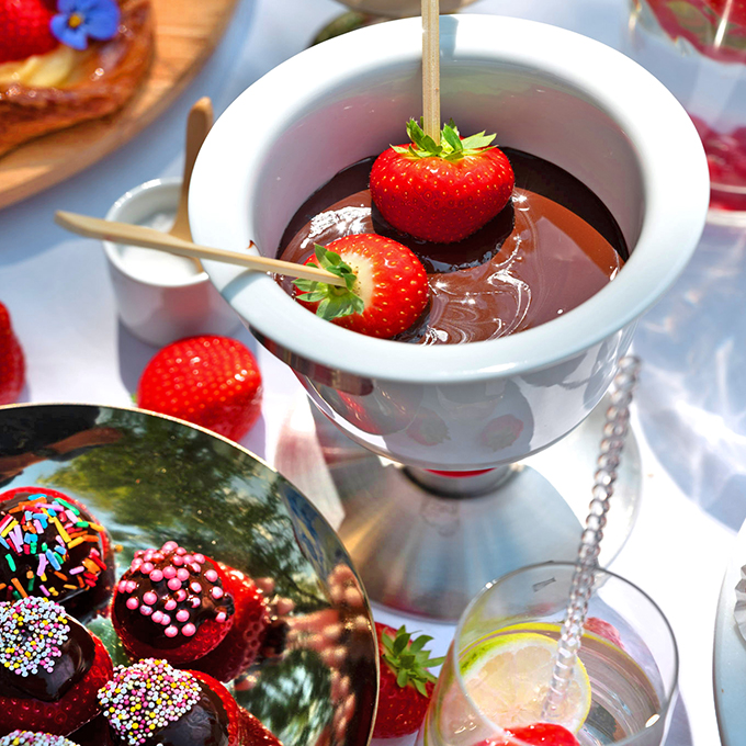 Intensief ondernemen bende Aardbeien chocolade fondue – Fruit